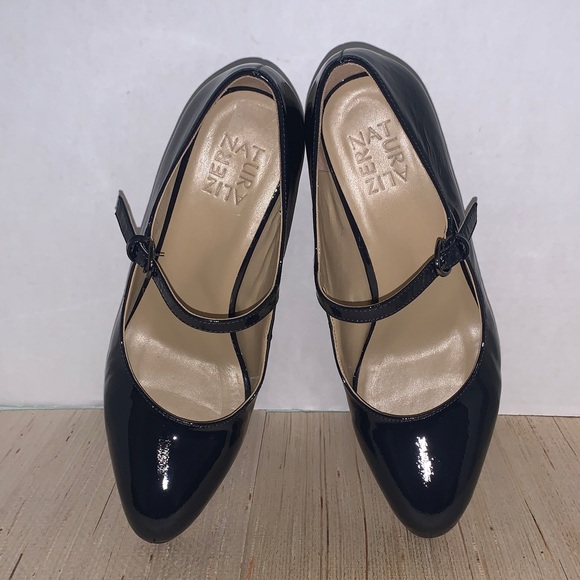 Naturalizer Women's 8.5 Leather Talissa Mary Janes Navy Blue Pump Career Office - Picture 6 of 14